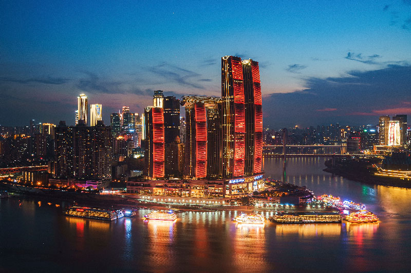 vista magnifica de edificios en la cidad de chongqing china